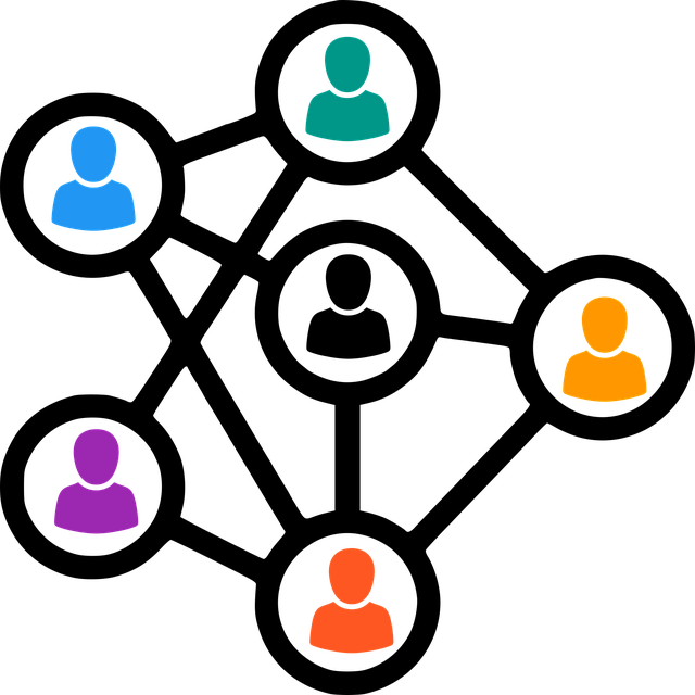 people linked together by networking